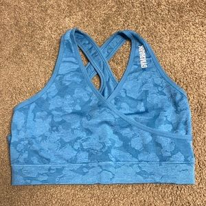 Gymshark Adapt Camo Seamless Bra - Blue